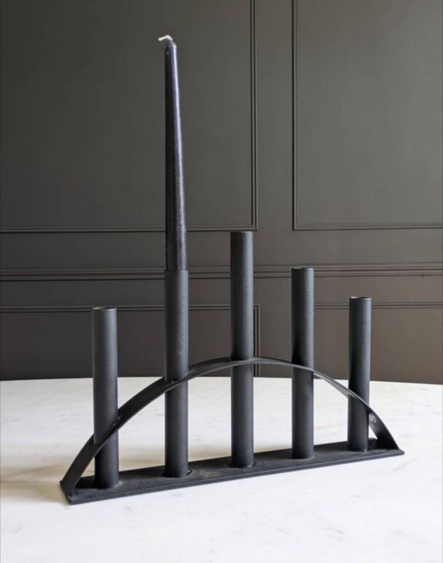 Scandinavian black metal chandelier.
