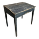 Bureau d'école français ancien, bureau d'écriture noir, bureau à abattant, vers 1900