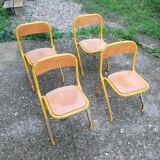 Set of 4 vintage school chairs