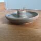 Ceramic cellar rat candle holder signed
