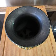Vintage vase Cyclope Émaux de la Garrigue Fat Lava 17 cm