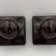 Vintage chestnut hooks porcelain Halga