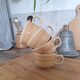 Tasses couleur beige miel