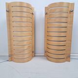 Pair of vintage 90s Strimma bent wood wall lights from Ikea
