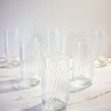 6 high ridged glasses