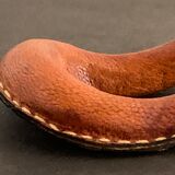 Carl Auböck pipe rack in leather and bronze, 1963