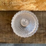 Vintage Molded Glass Bonbonnière Sugar Bowl #D903