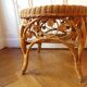 Stool or small table rattan peacock