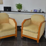 Set of armchairs and art-deco beanbags