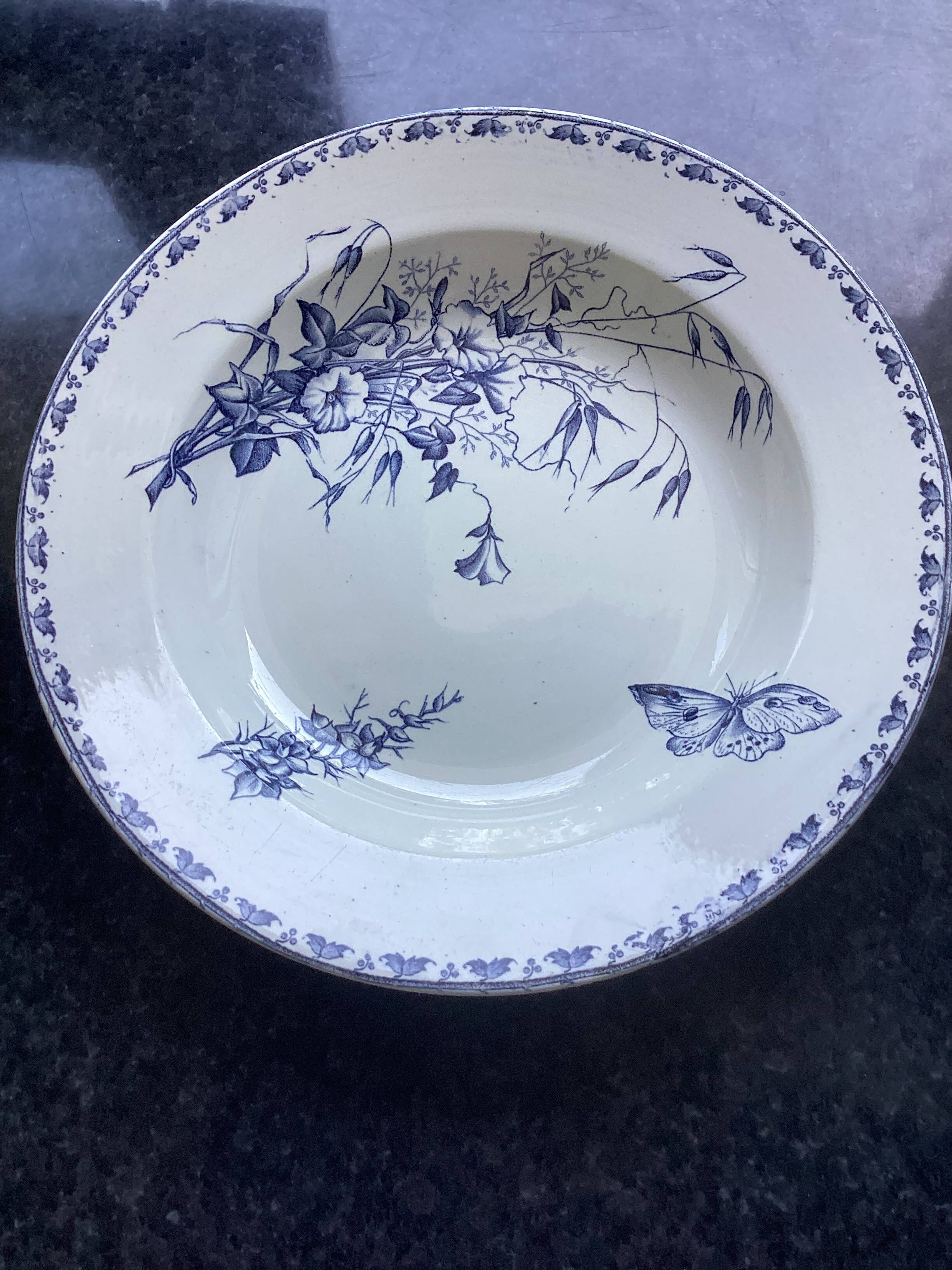 19th century Carmen iron earth soup plate dimensions: diameter -24 cm