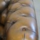 Fauteuil Chesterfield vintage en cuir de vache anglais