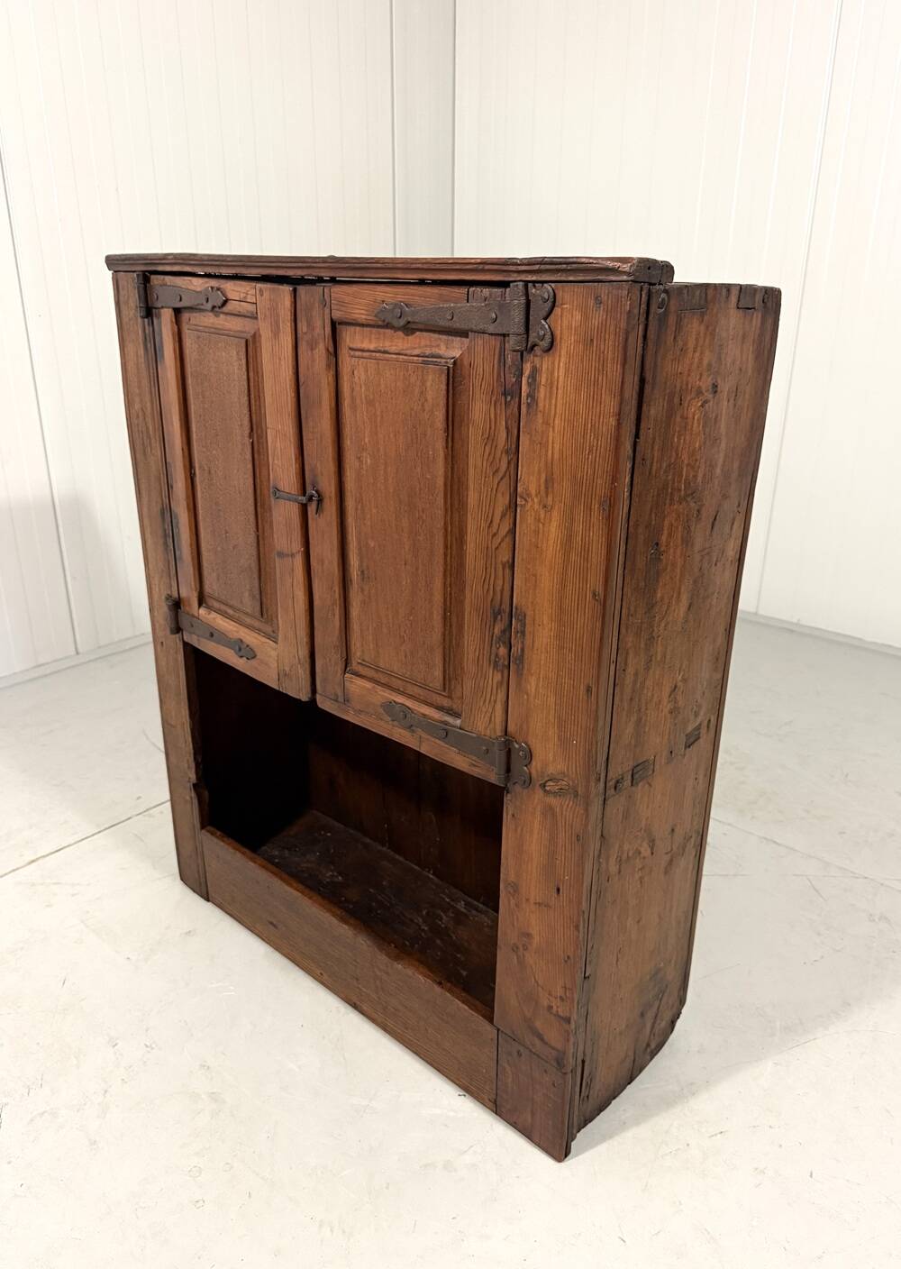 Small antique rustic wardrobe, circa 1880
