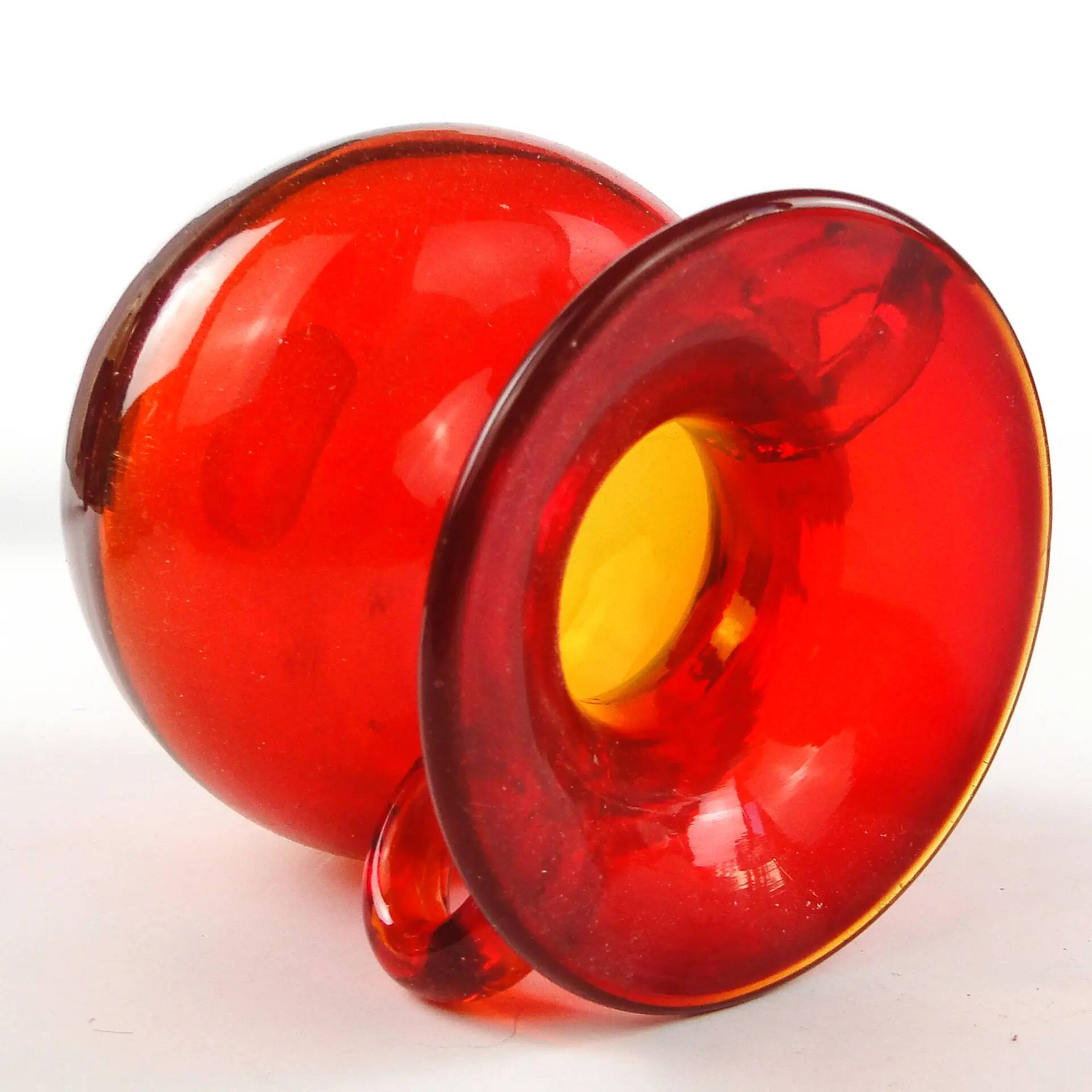 Mid-century modern vase, glass, designed by J. Słuczan-Orkusz, Poland, 1970s