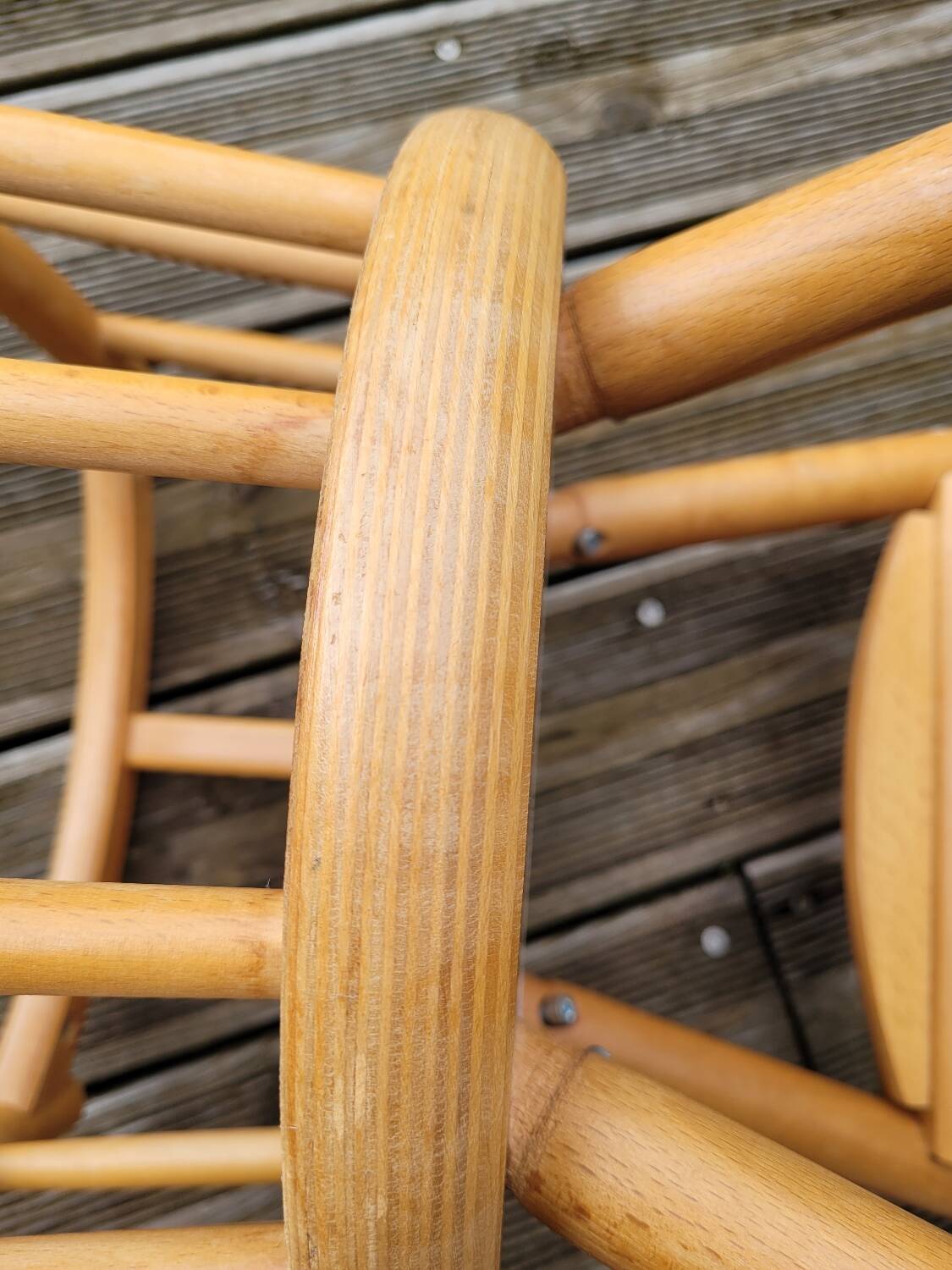 Ikea Gulliver high chair in curved beech