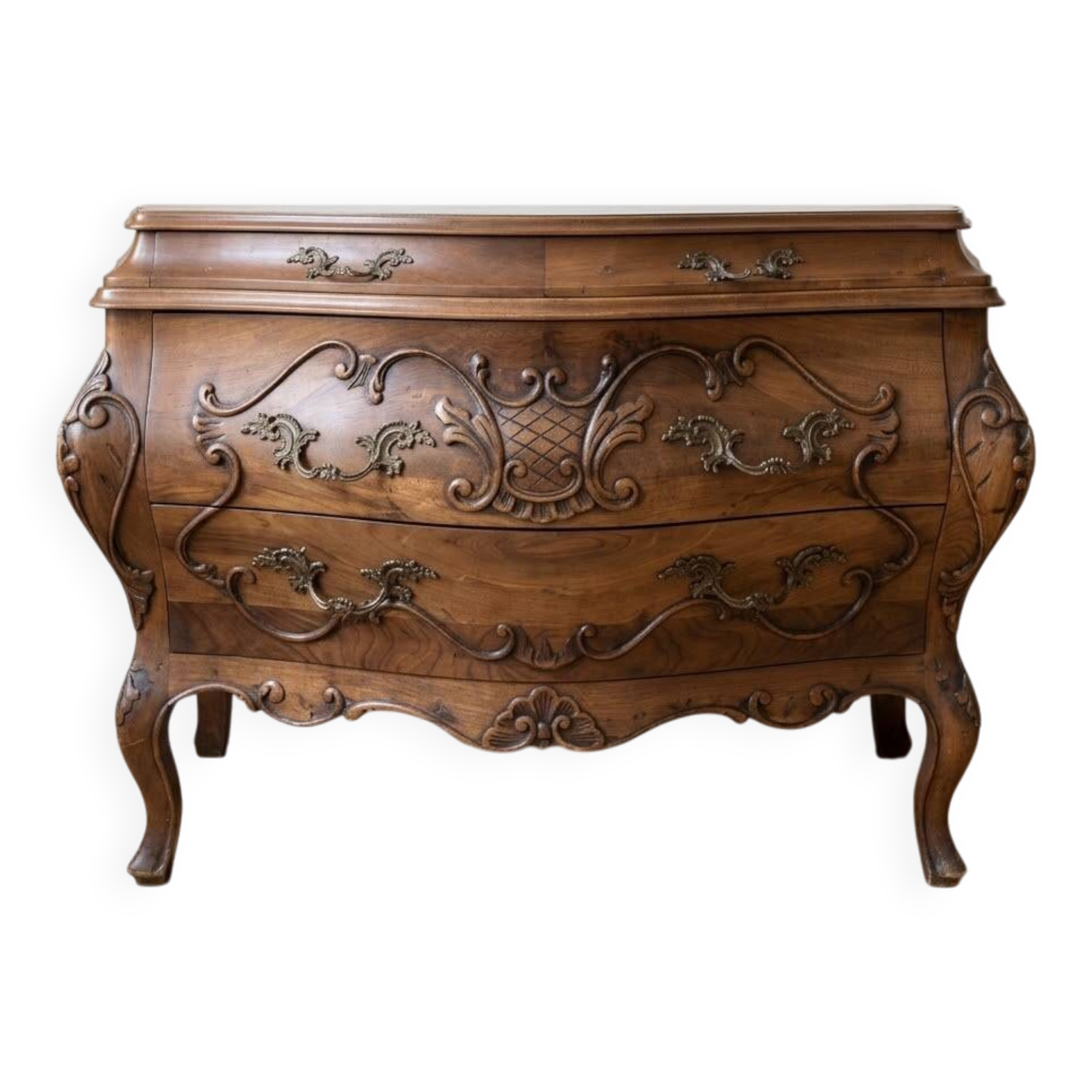 Louis XV commode in carved wood