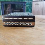 Old Syrian box wood and bone marquetry