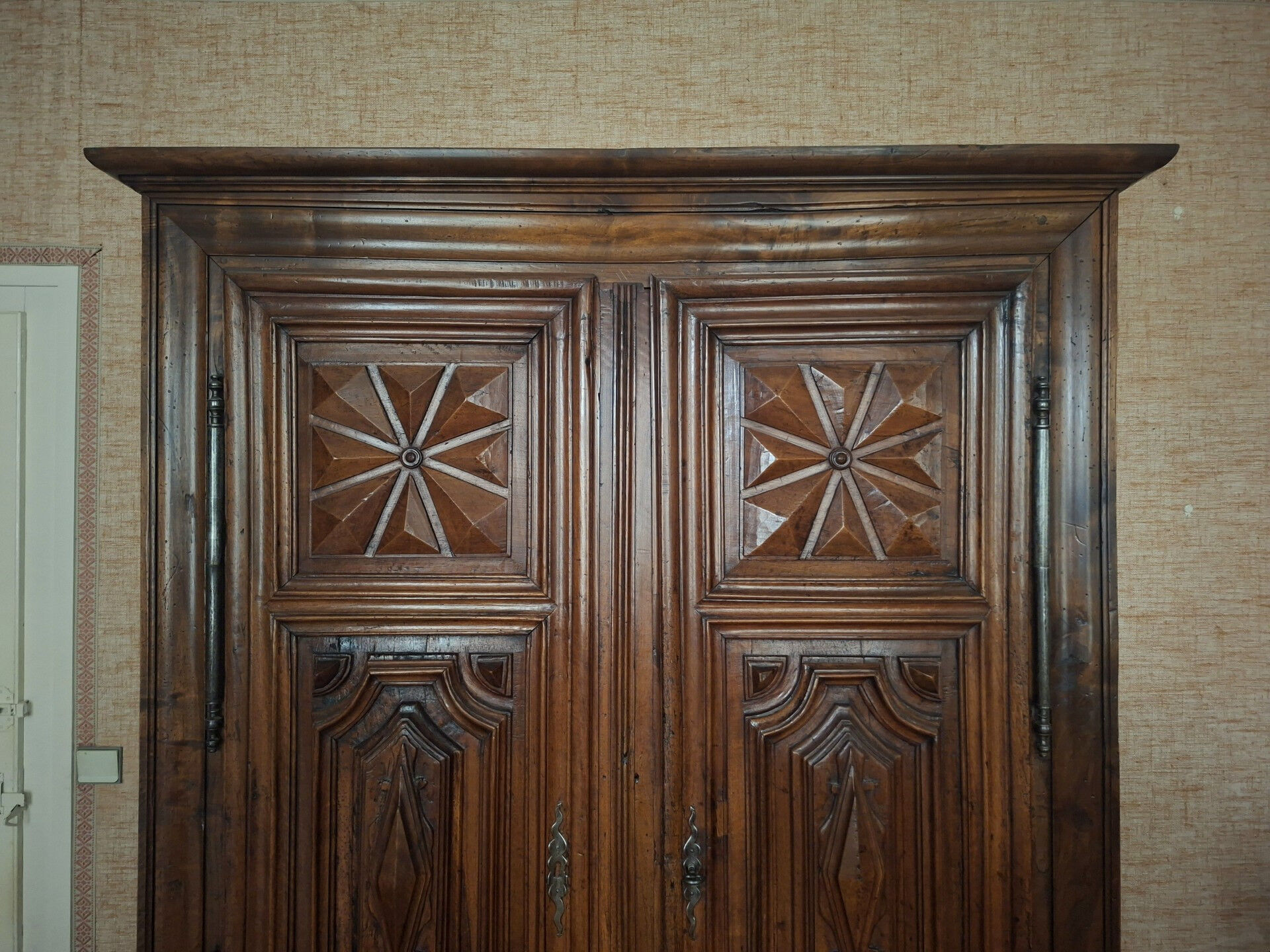 Louis XIII Walnut Carved and Moulded Wardrobe – 17th century