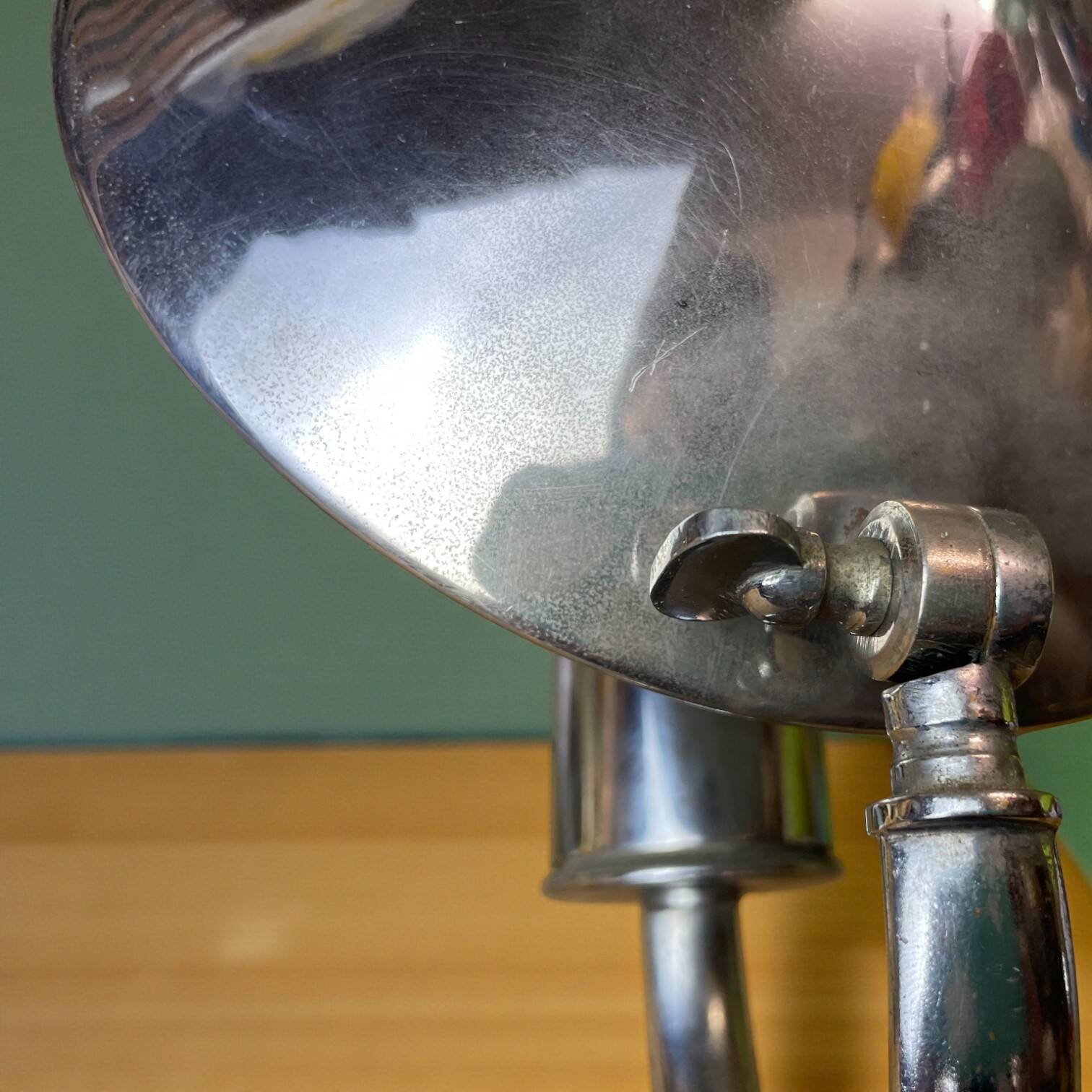 Bauhaus cromed table lamp