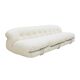 Midcentury White Wool Soriana Sofa and 2 Armchairs By Tobia Scarpa for Cassina