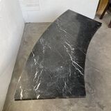 Addor 60s sculptural marble and brass coffee table