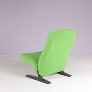 1970s Concorde easy chair green with black base Pierre Paulin for Artifort