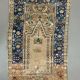 Distressed Turkish Rug 122x79 cm Vintage Shabby, Wool Tribal Blue, Beige Small