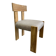 Chaise en bois massif avec assise aspect lin
