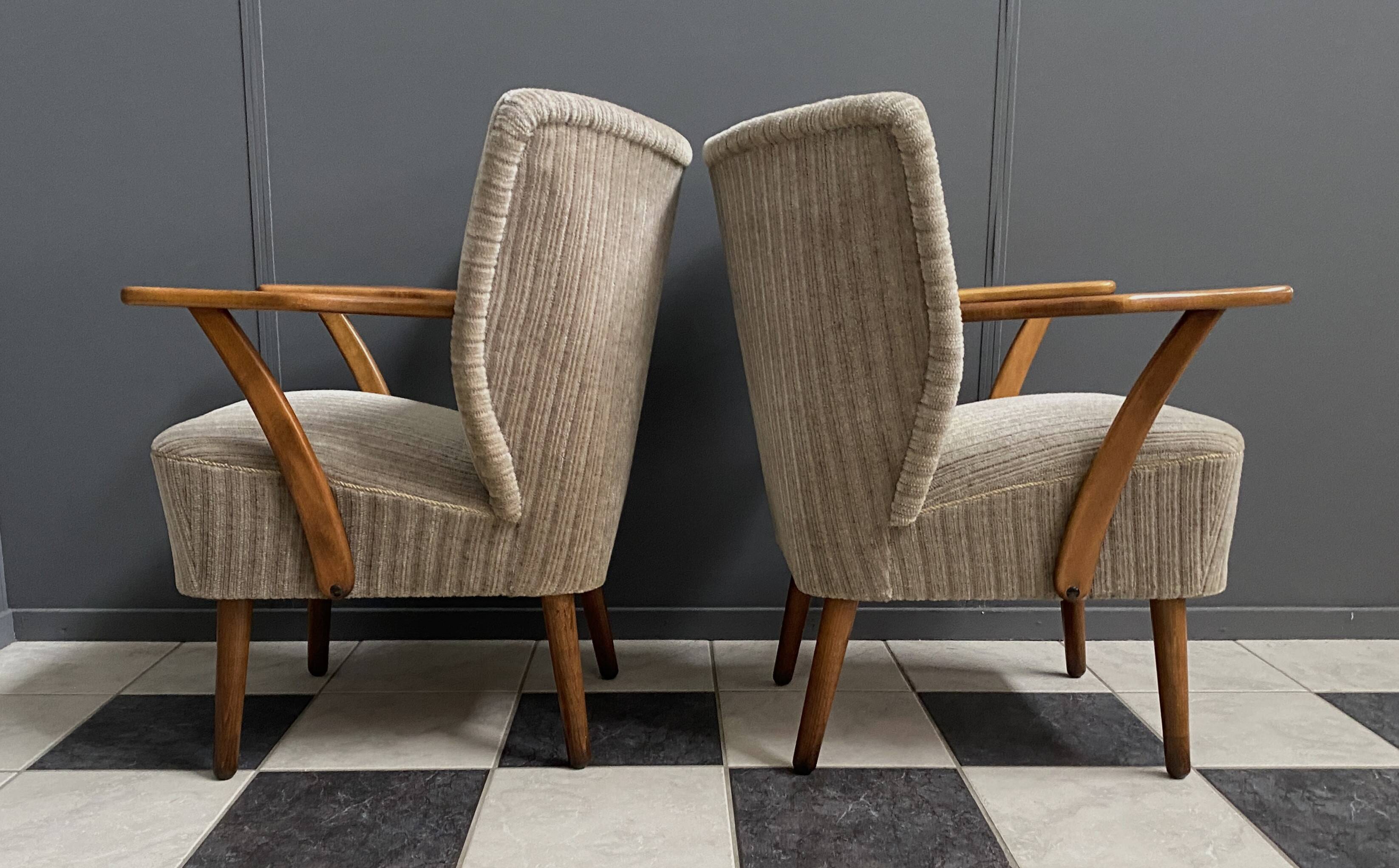 Set cocktail chairs with armrests 1960s