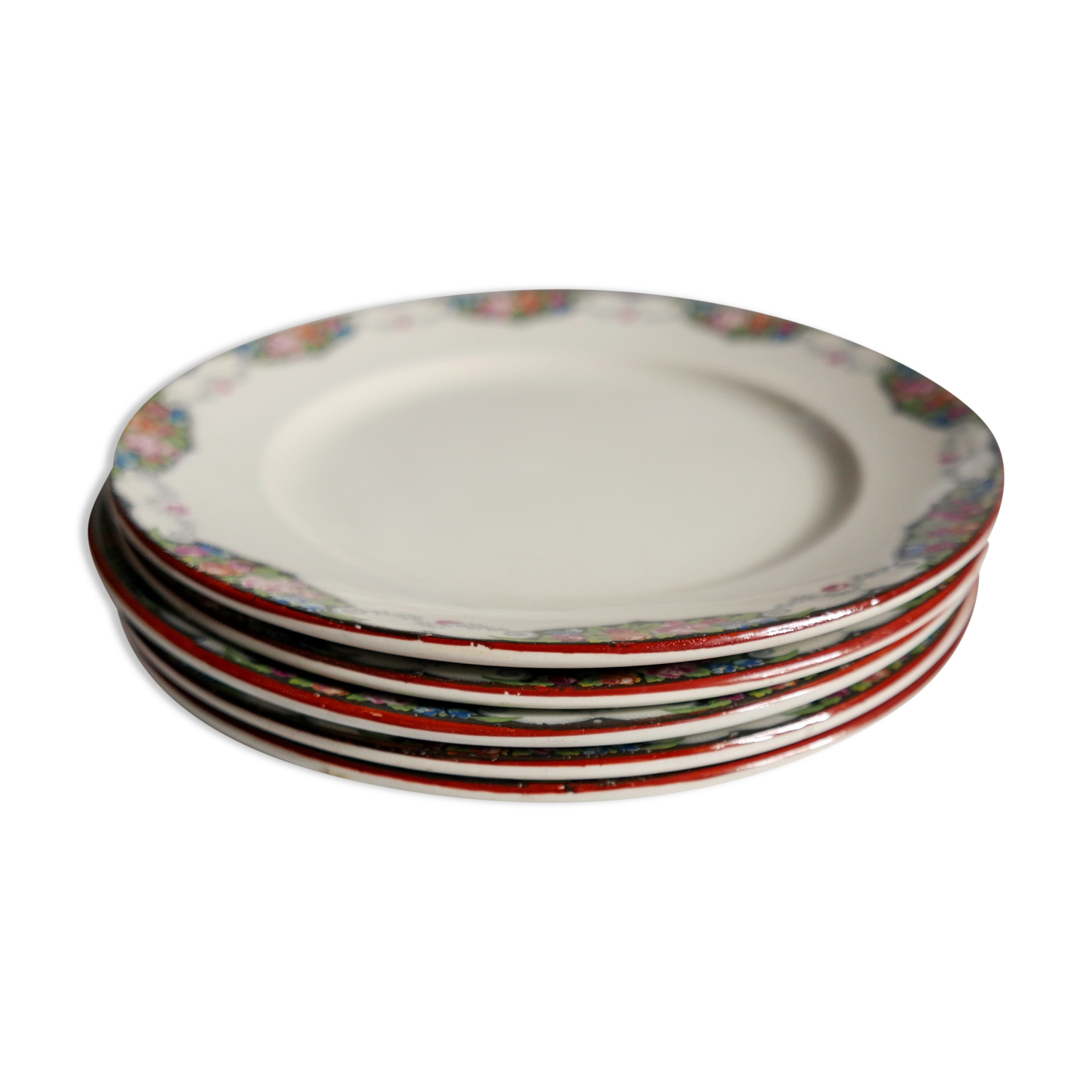 Lot of 5 dessert plates - iron earth