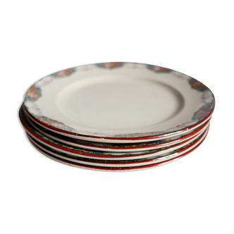 Lot of 5 dessert plates - iron earth