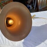 Pair of golden aluminum lamps from the 1960s