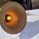Pair of golden aluminum lamps from the 1960s
