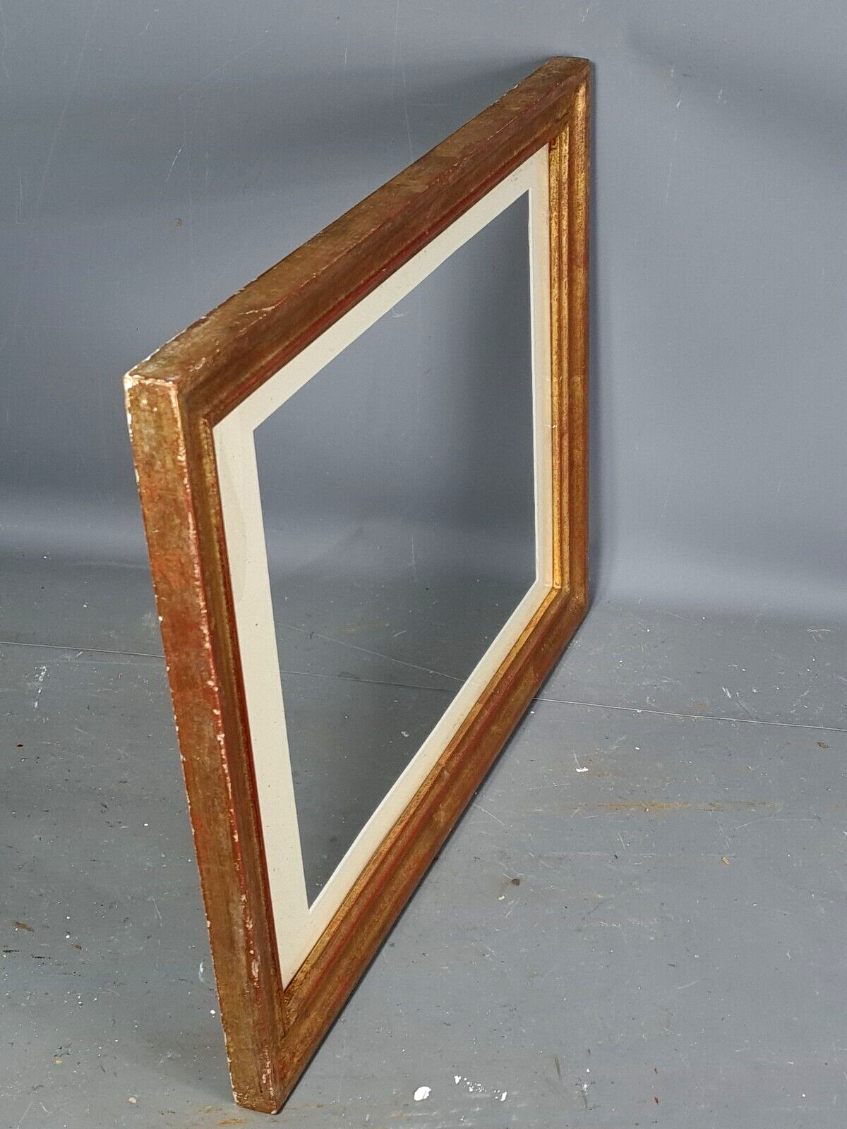 Old frame gilded wood gold leaf 46x35.5 cm, foliage 40x30 cm + master pass SB