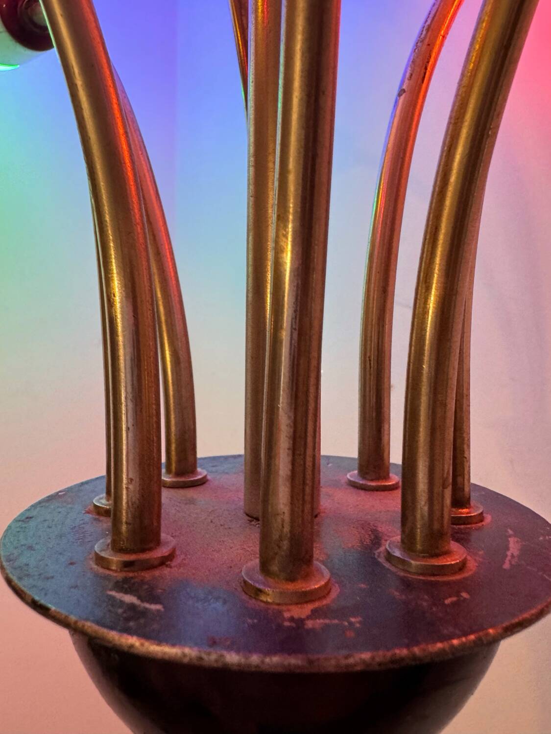 Multicoloured Sputnik chandelier from the 1960s.