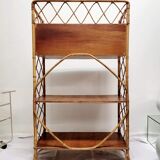 Rattan bookcase shelf