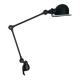 Original 1980s vintage Jielde lamp with 2 arms in matte black - 100 cm