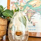 vintage blown bubble glass vase