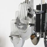 Chandelier in chrome by Oscar Torlasco Italy 1960 s