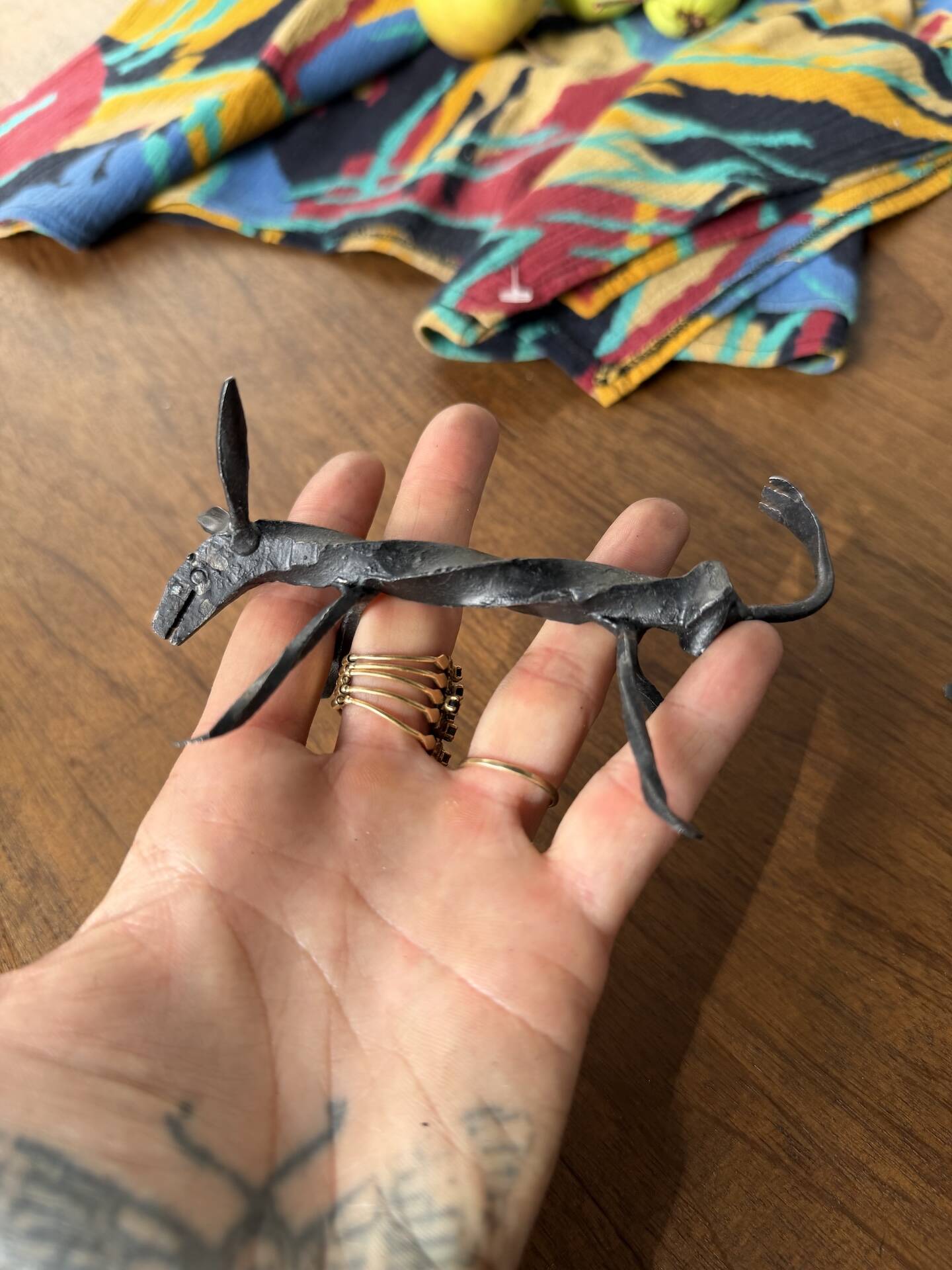 Brutalist zoomorphic knife rests