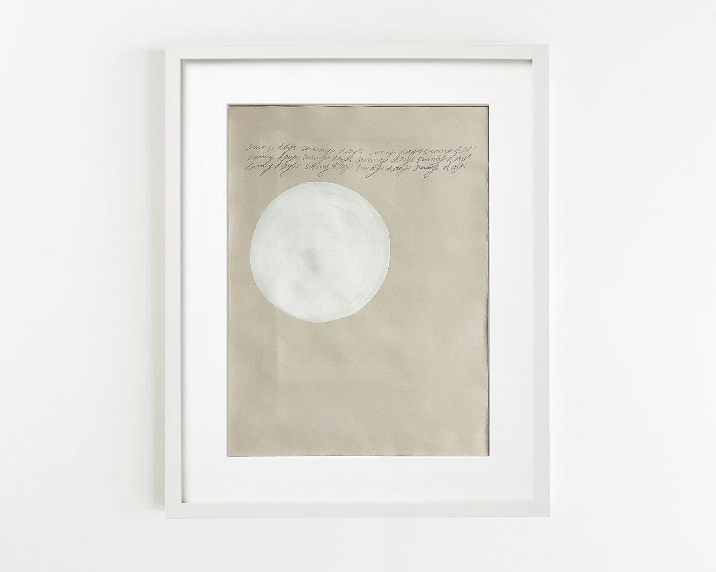 Hand painted abstract wall art 03 - sun