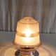 Smoked/sandblasted glass ceiling light - mid 20th century