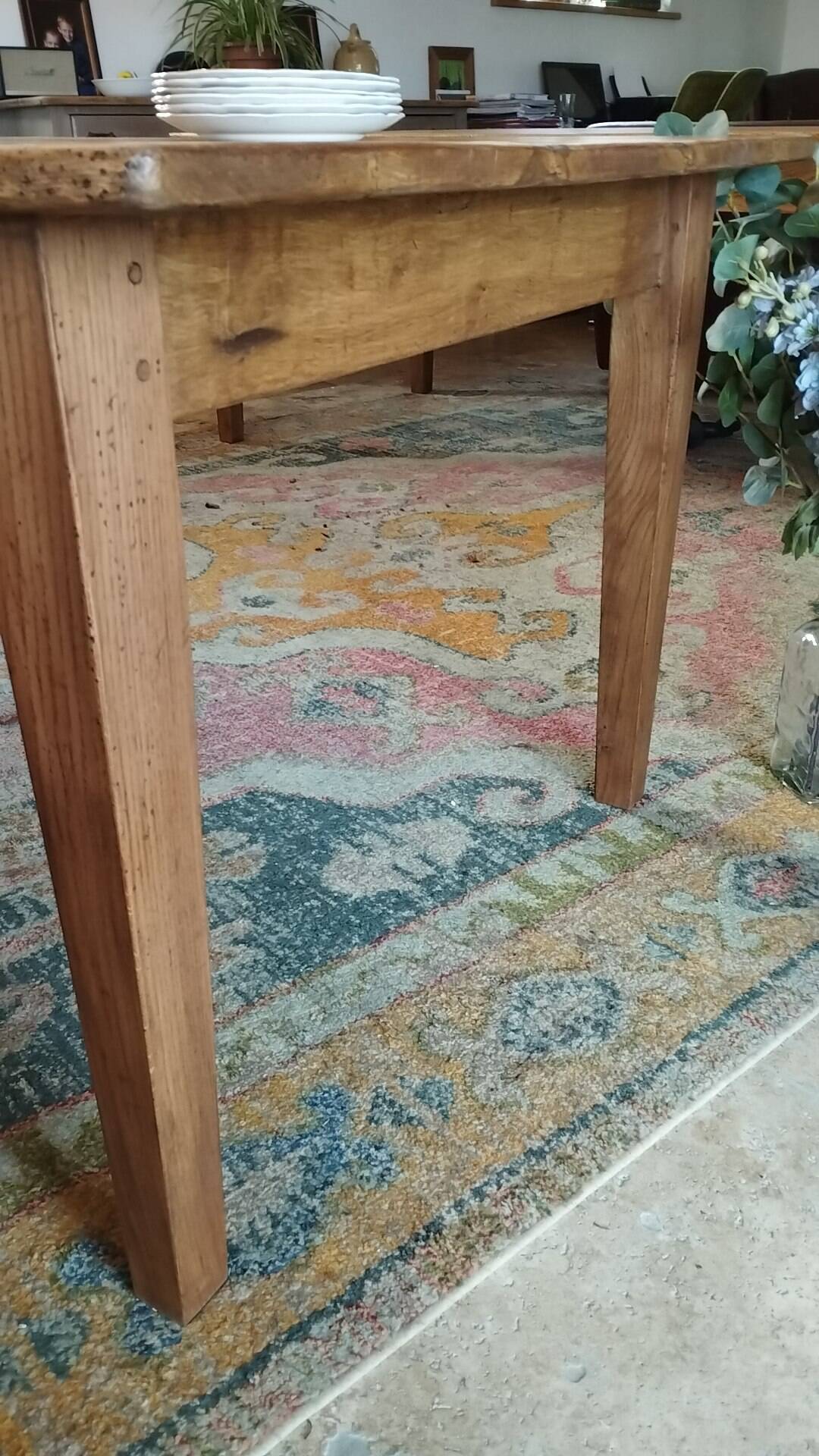 Solid oak farmhouse table 260x100