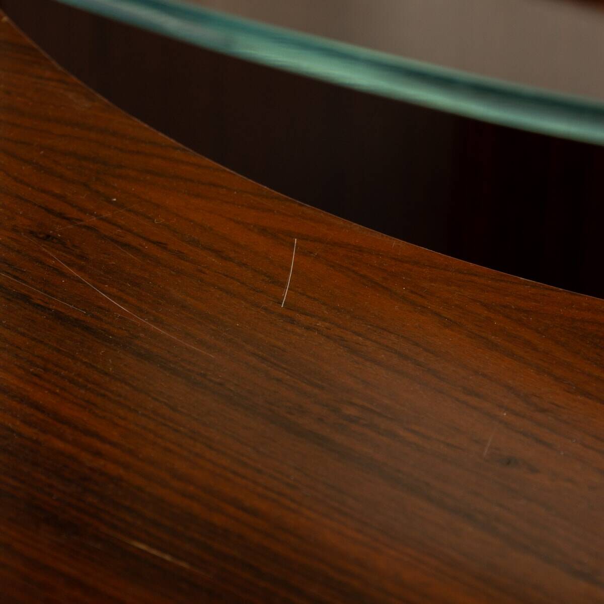 20thC ITALIAN STANDING DRY BAR IN HARDWOOD & CREAM LAMINATE c.1970