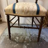PAIR OF NAPOLEON III CHAIRS EARLY 20TH CENTURY BEECH STRUCTURE BAR BACKREST