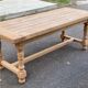 Renovated extendable farmhouse dining table made of solid wood, 200cm, 1950.