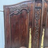 Antique pair of 18th century solid oak cabinet doors