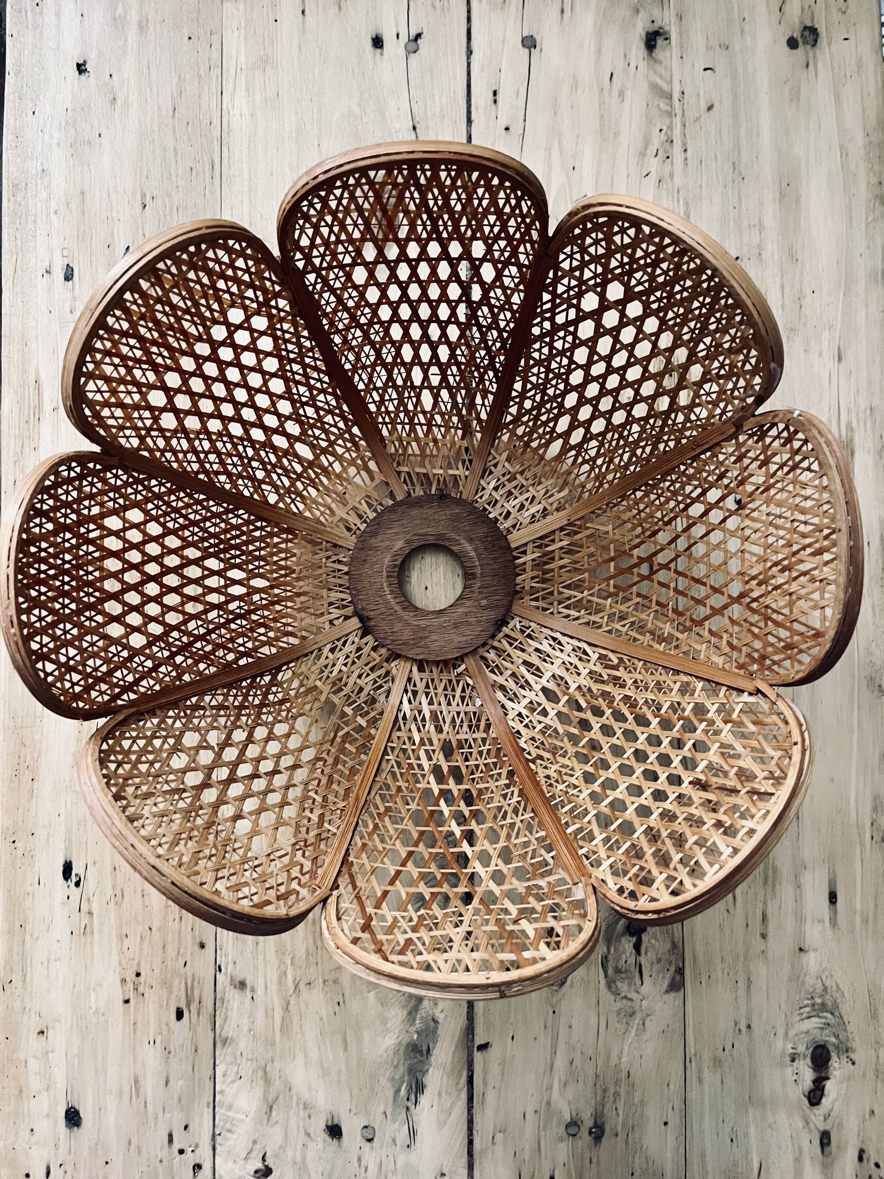 Vintage rattan pendant lamp