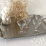 Large stainless steel platter