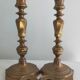 Pair of 19th-century bronze candlestick holders.