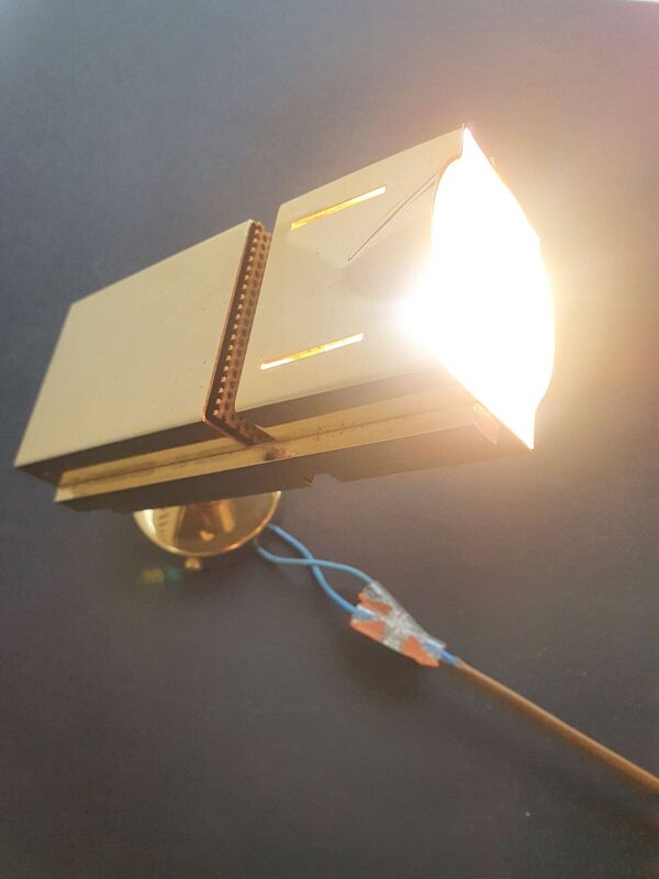 Paire de spots appliques murales loft space age années 70